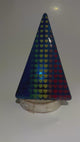 Christmas Tree Fused Glass Candle Stand  - Rainbow Hearts