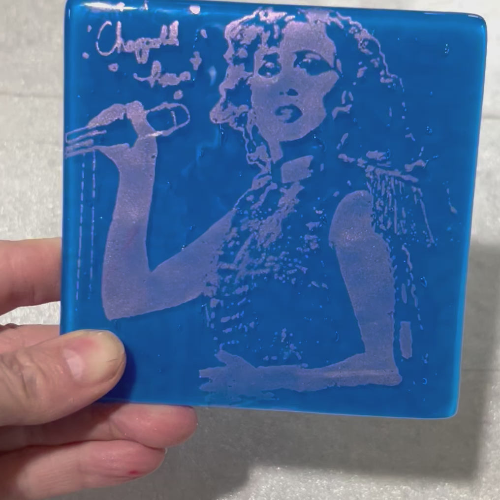 Chappell Roan Fused Glass 4" Single Coaster