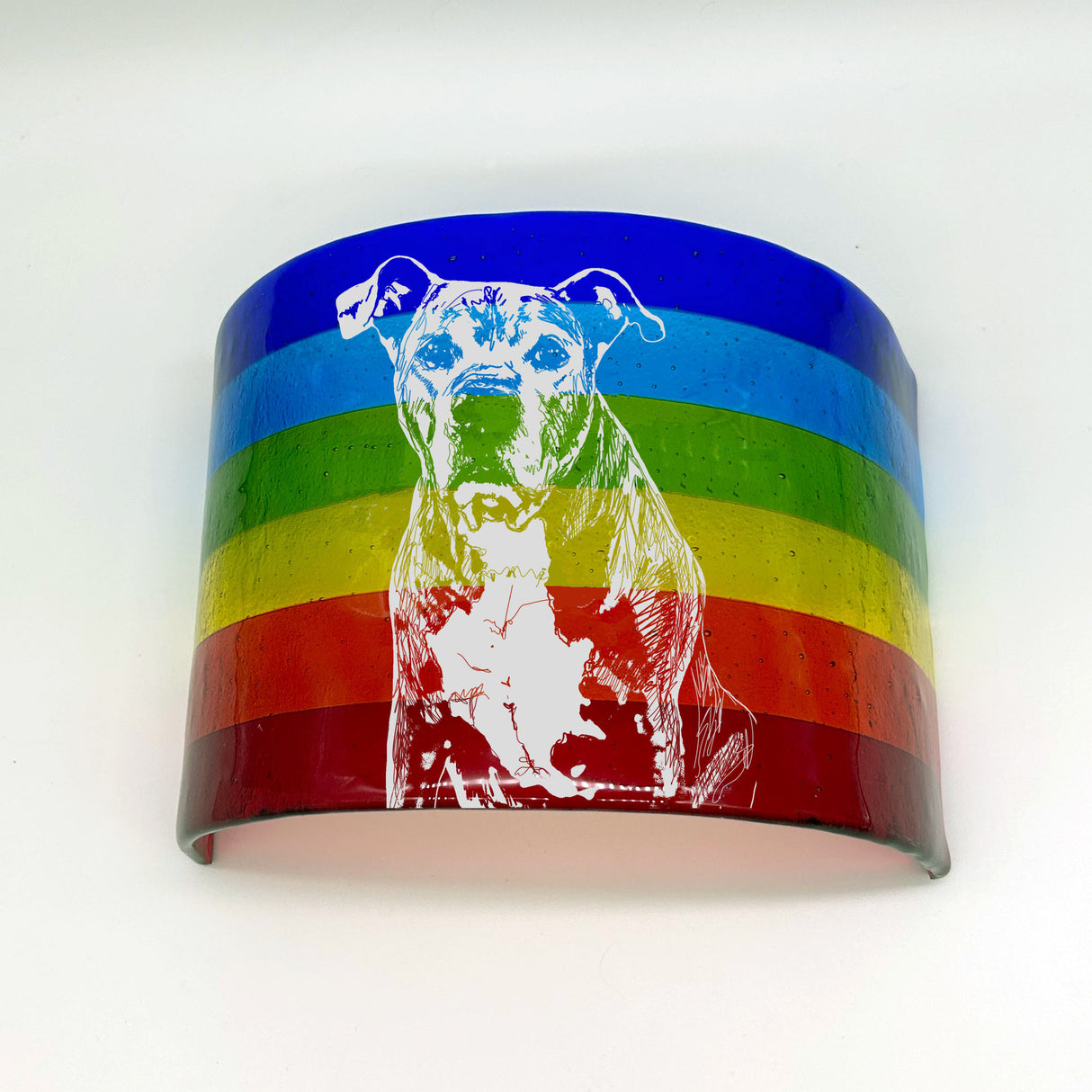 Pawprint Rainbow Bridge Pet Memorial - 3 sizes, personalization options