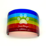 Pawprint Rainbow Bridge Pet Memorial - 3 sizes, personalization options