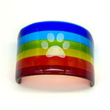 Pawprint Rainbow Bridge Pet Memorial - 3 sizes, personalization options