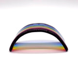 Pawprint Rainbow Fused Glass Bridge Pet Memorial - Mini