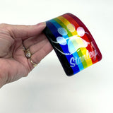 Pawprint Rainbow Bridge Pet Memorial - 3 sizes, personalization options