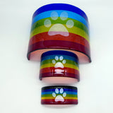 Pawprint Rainbow Bridge Pet Memorial - 3 sizes, personalization options