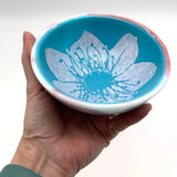 Cherry Blossom Fused Glass 5" Small Bowl