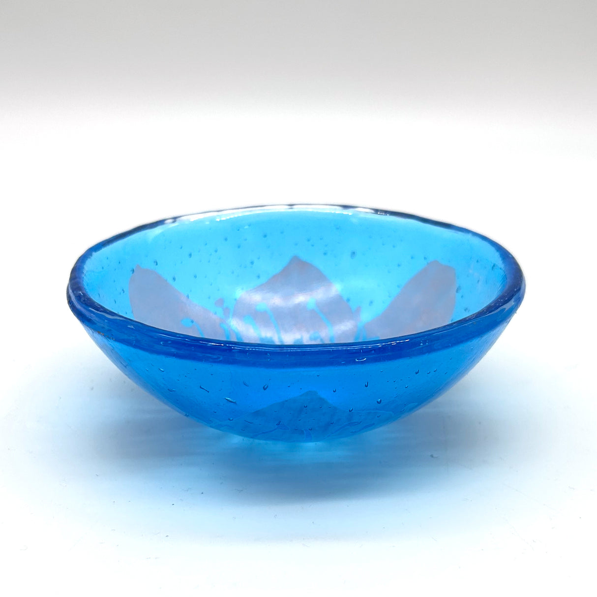 Cherry Blossom Fused Glass 5" Small Bowl