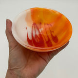 Peace Love Hippy Fused Glass 5" Small Bowl