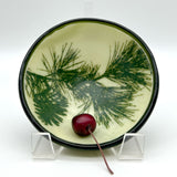 Pine Bough with Pinecone Fused Glass 5" Small Bowl