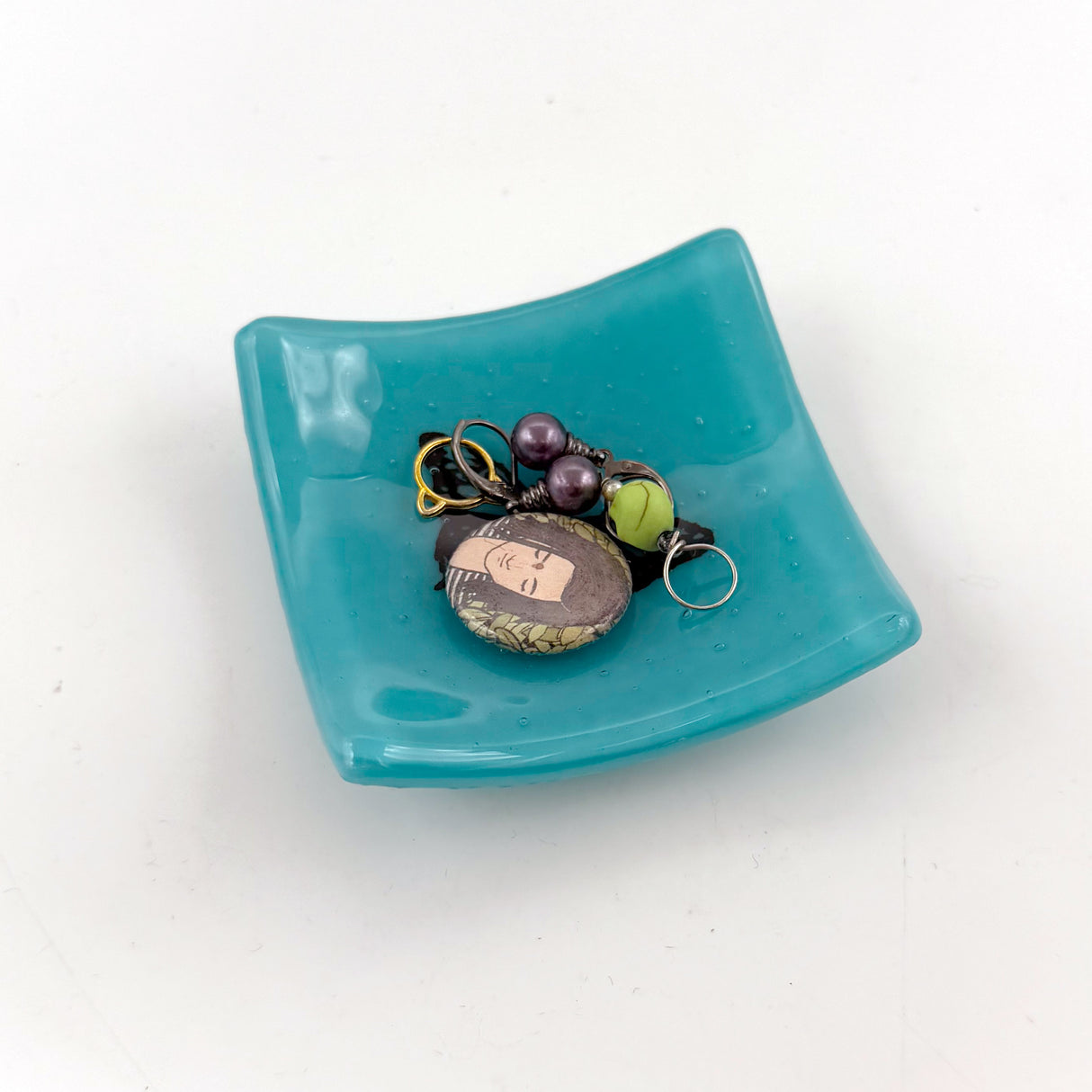 Butterfly 2.75" Fused Glass Small Dish