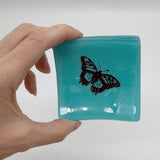 Butterfly 2.75" Fused Glass Small Dish