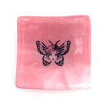 Butterfly Tattoo Handmade 2.75" Fused Glass Small Dish (discontinued color)
