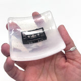 Cassette Handmade 2.75" Fused Glass Small Dish