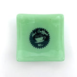 Vintage Coffee Ad Handmade 2.75" Fused Glass Small Dish