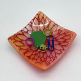Dahlia Handmade 2.75" Fused Glass Small Dish