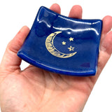 Half Moon Handmade 2.75" Fused Glass Small Dish