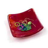Heart Hands Handmade 2.75" Fused Glass Small Dish