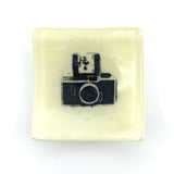 Camera - Sprite Handmade 2.75" Fused Glass Small Dish