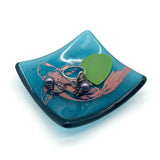 Koi Handmade 2.75" Fused Glass Small Dish