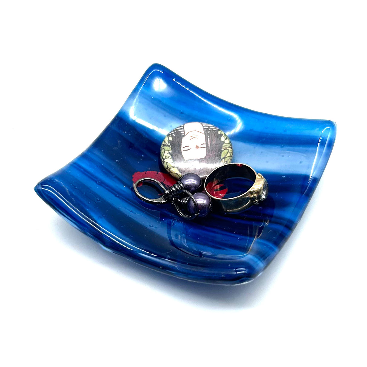 Lobster Handmade 2.75" Fused Glass Small Dish