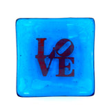 LOVE Handmade 2.75" Fused Glass Small Dish