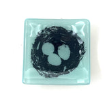 Bird's Nest 2.75" Fused Glass Small Dish