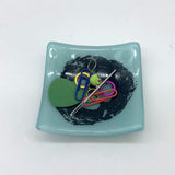 Bird's Nest 2.75" Fused Glass Small Dish