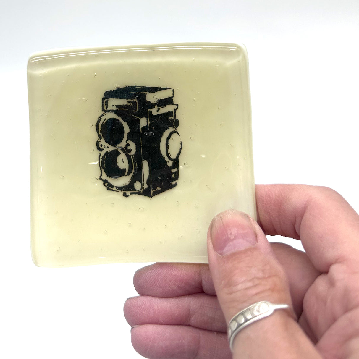 Camera - Rollei Handmade 2.75" Fused Glass Small Dish