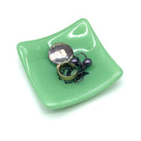 Sirena Loteria Mermaid Handmade 2.75" Fused Glass Small Dish