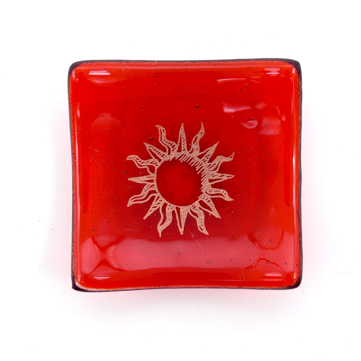 Sun Handmade 2.75" Fused Glass Small Dish