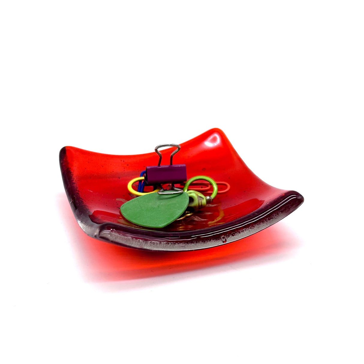 Sun Handmade 2.75" Fused Glass Small Dish