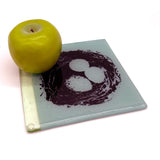 Bird Nest 6" Fused Glass Trivet