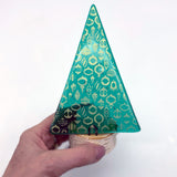 Christmas Tree Fused Glass Candle Stand  - Vintage Ornaments