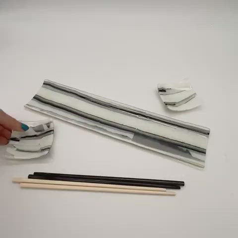 Sushi Platter - One of a Kind, White + Black Reactive