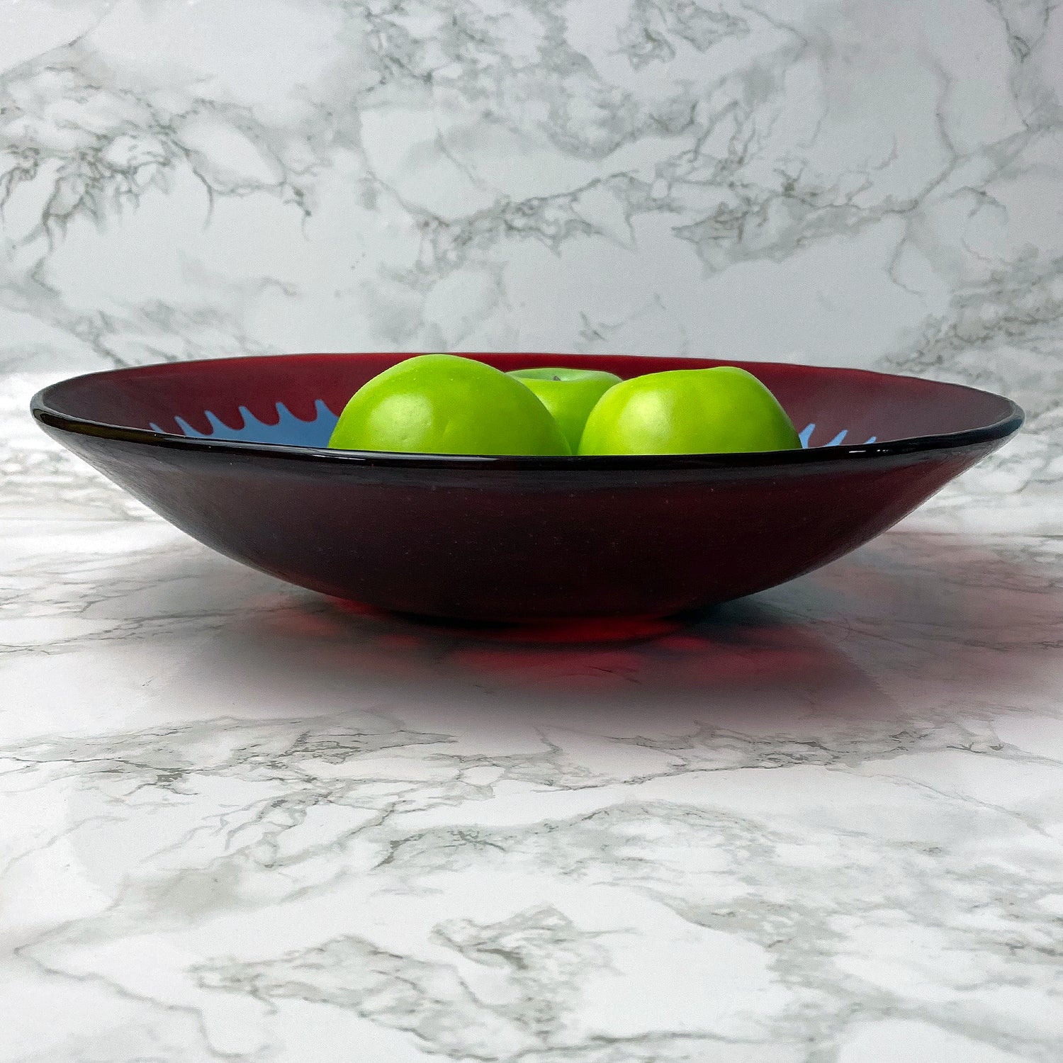 Bike Sprocket Fused Glass Large 13" Serving Bowl | Made to order