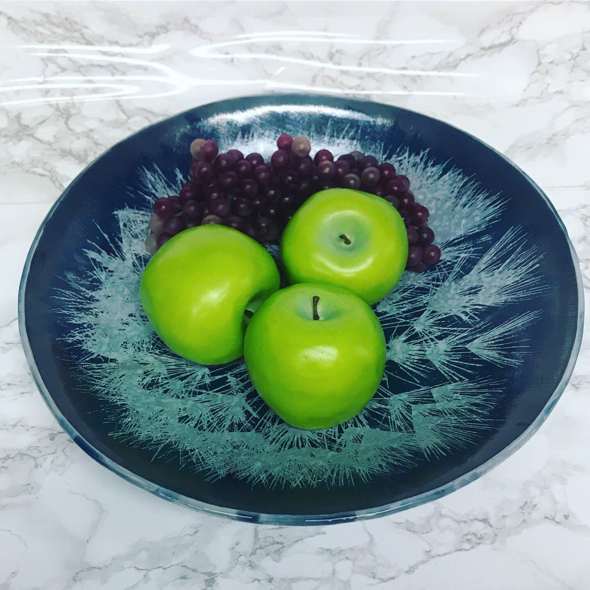 Dandelion Fused Glass Large 13" Serving Bowl | Made to order