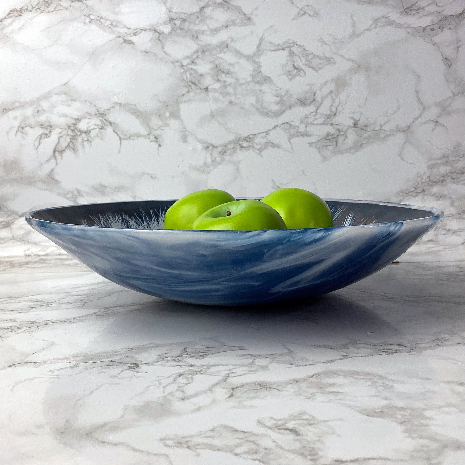 Dandelion Fused Glass Large 13" Serving Bowl | Made to order