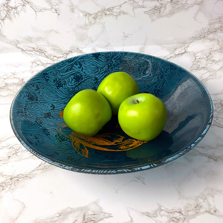 Koi Fused Glass Large 13" Serving Bowl | Made to order