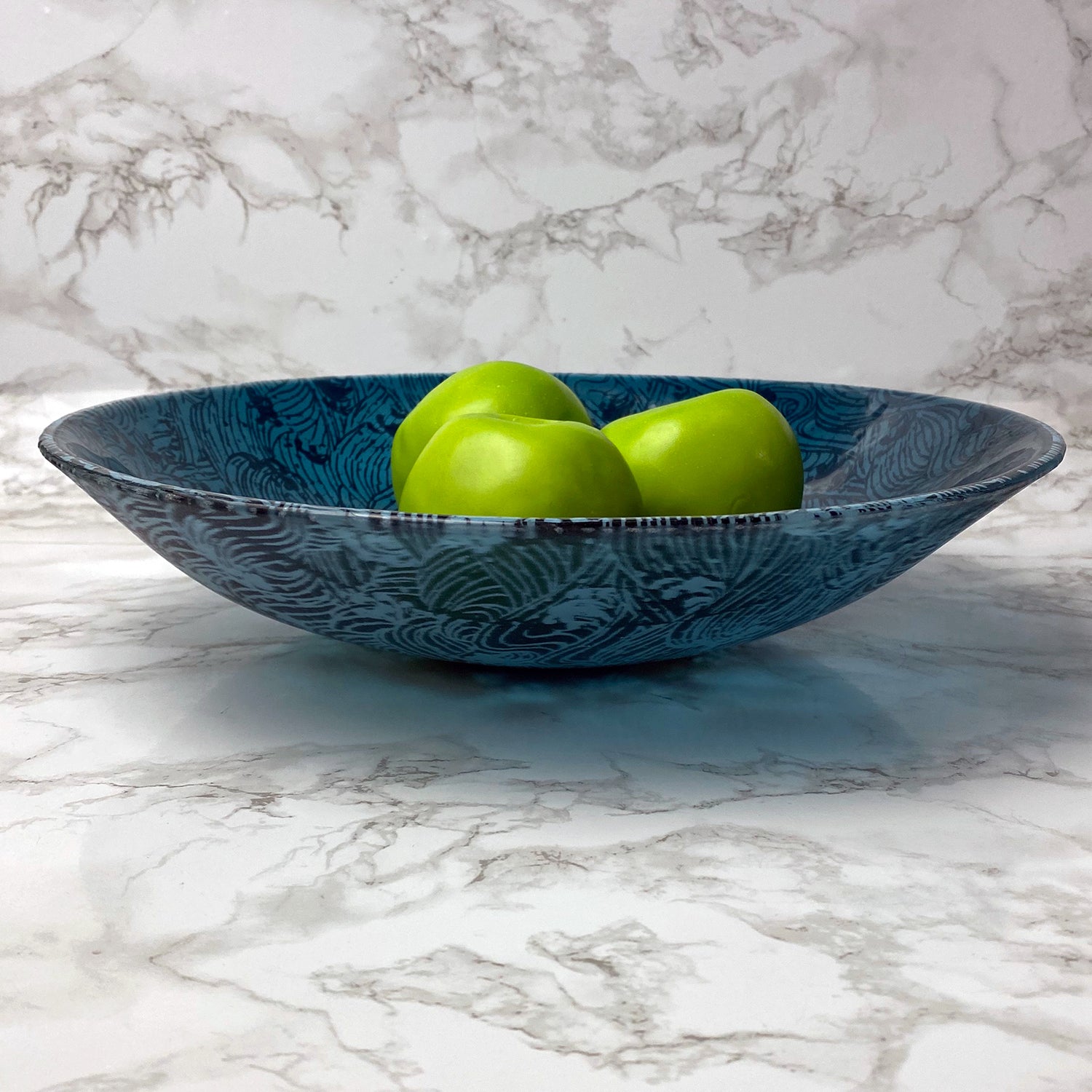 Koi Fused Glass Large 13" Serving Bowl | Made to order