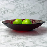 Pomegranate Fused Glass Large 13" Serving Bowl | Made to order