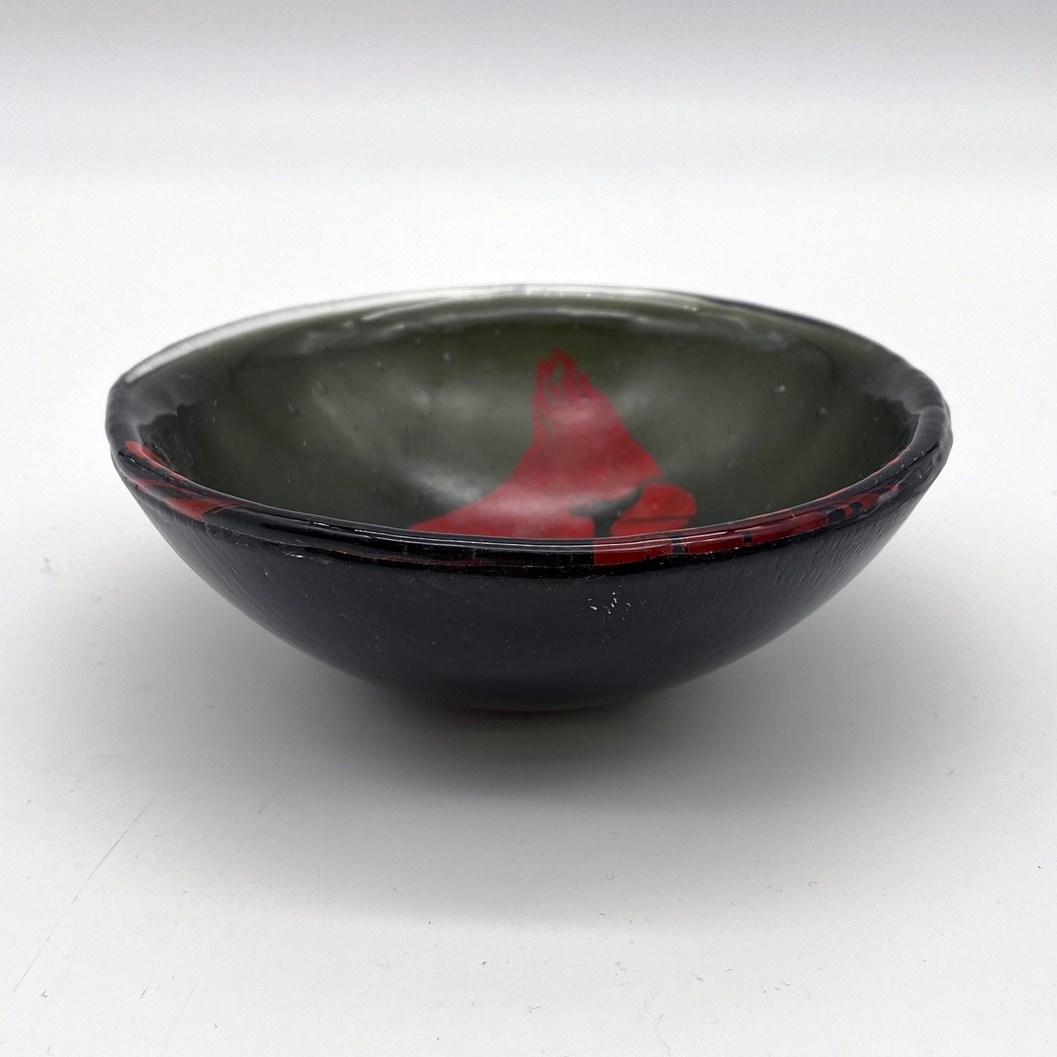 Cardinal Fused Glass 5" Small Bowl