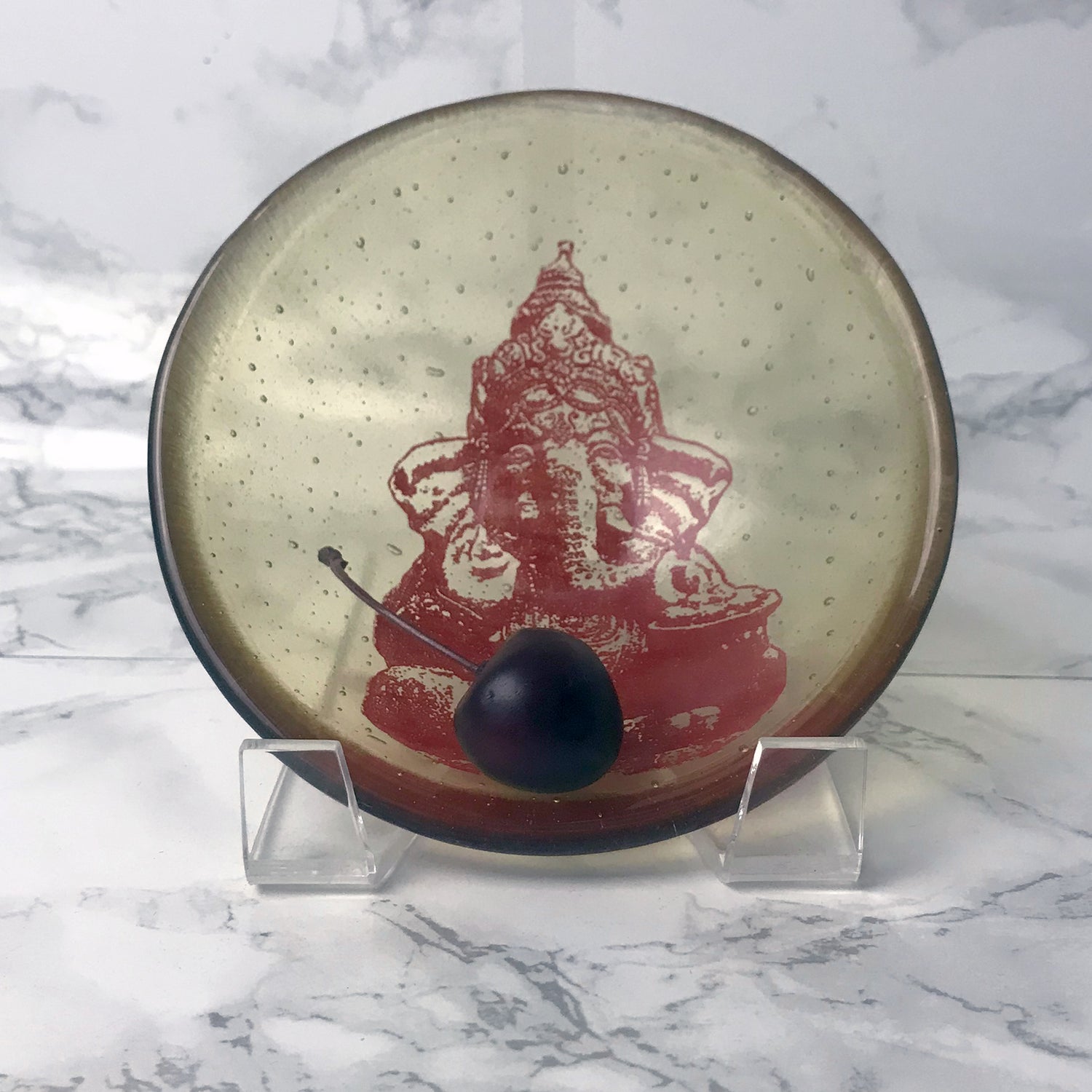 Ganesha Fused Glass 5" Small Bowl