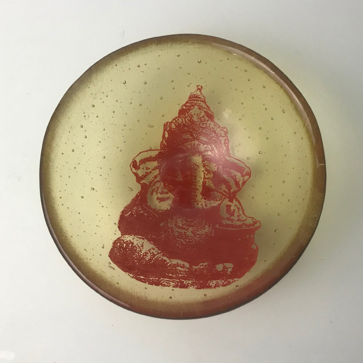 Ganesha Fused Glass 5" Small Bowl
