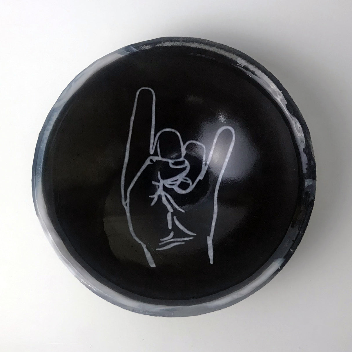 Throwing Horns Fused Glass 5" Small Bowl