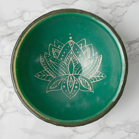 Lotus Fused Glass 5" Small Bowl