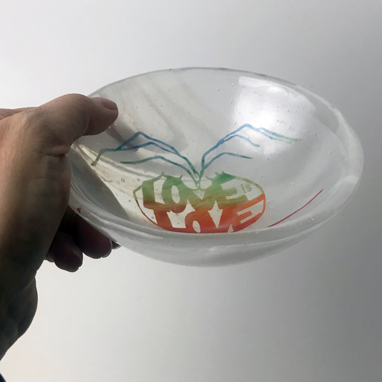 Love is Love Fused Glass 5" Small Bowl