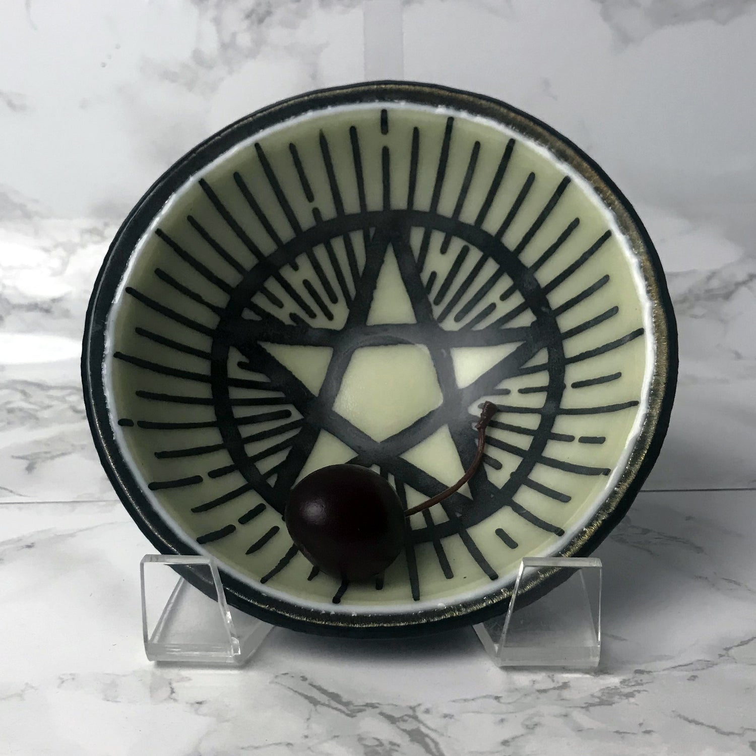 Pentagram Fused Glass 5" Small Bowl