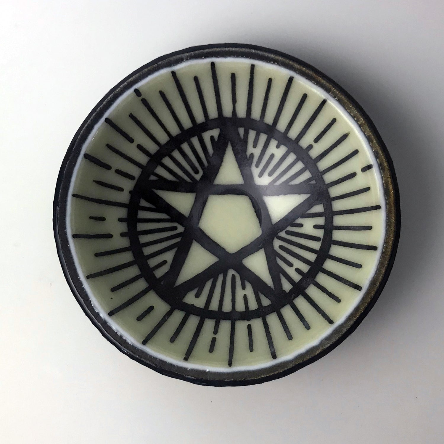 Pentagram Fused Glass 5" Small Bowl