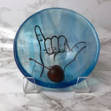 Shaka Hang Loose Fused Glass 5" Small Bowl
