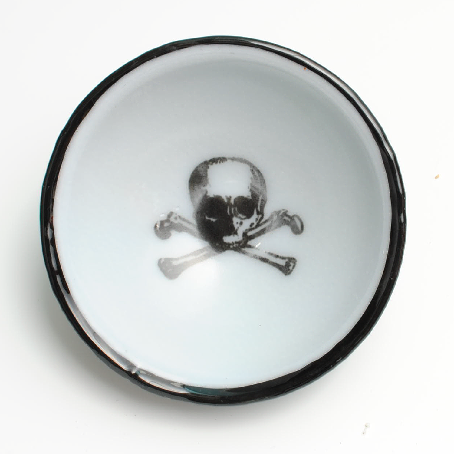 Skull Fused Glass 5" Small Bowl