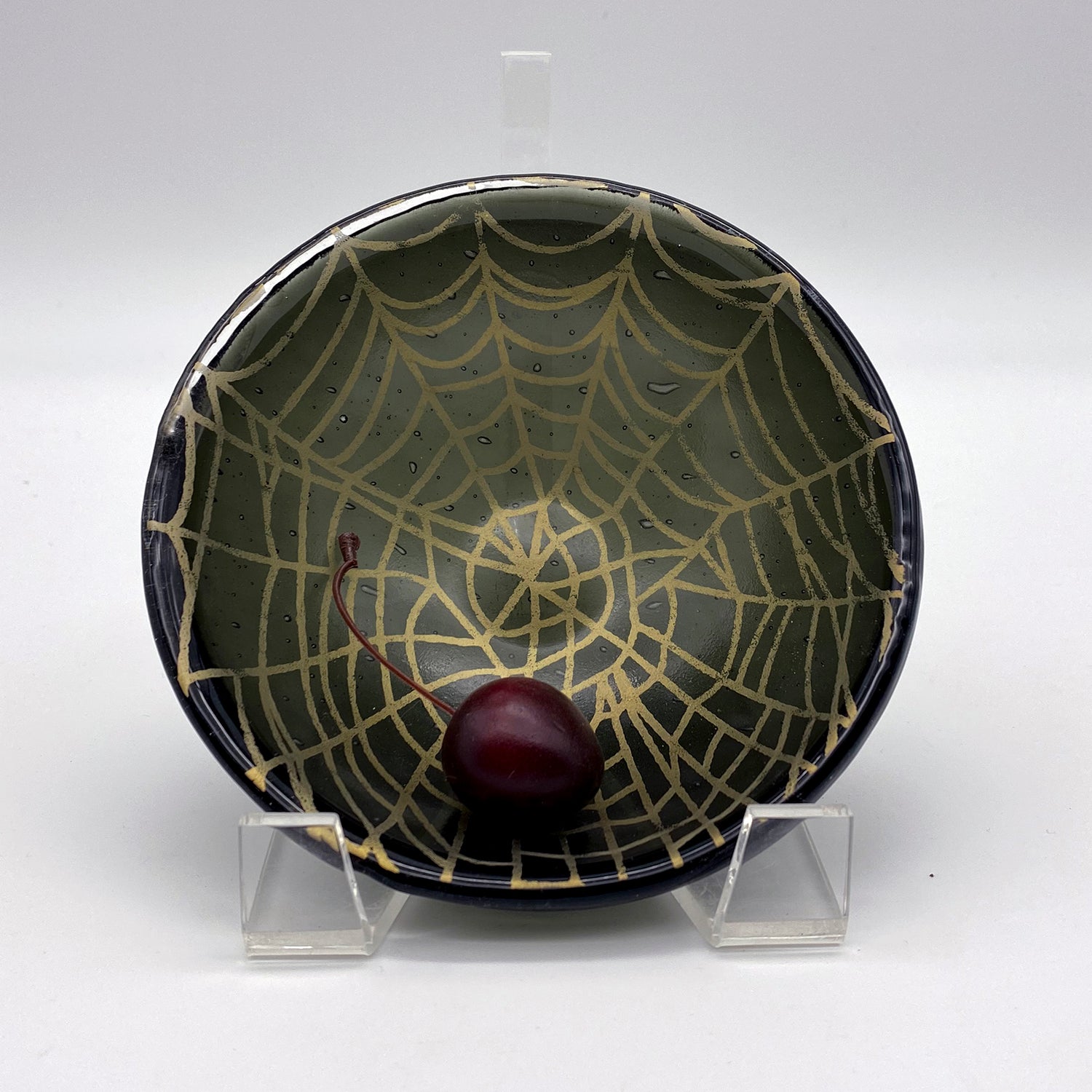 Mystical Web Fused Glass Small Bowl